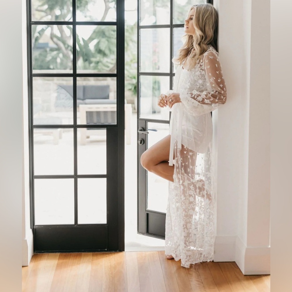 Le Rose Adele Bridal Robe With Slip - image 1